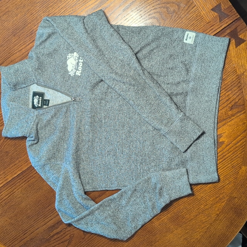 Roots Gray Quarter-Zip Pullover